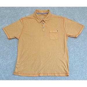 Tommy Bahama Orange Polo Shirt Men's XL Island Modern Fit Salt Water Pocket